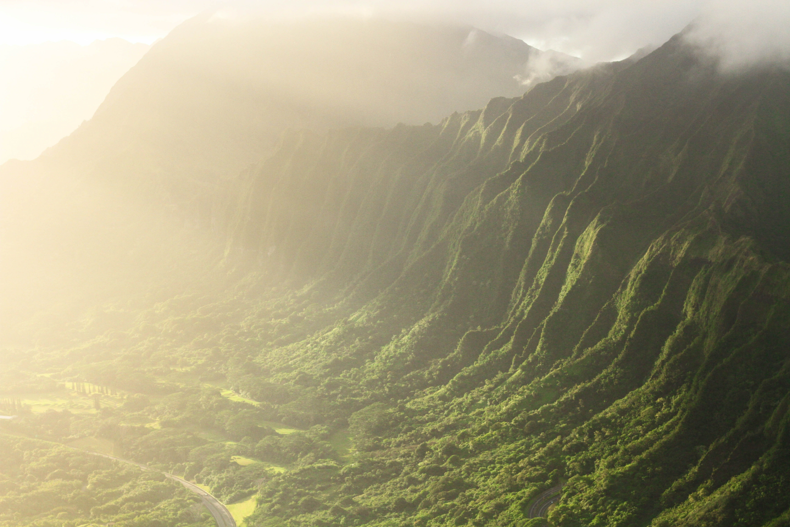 View of mountains during sunrise View of mountains during sunrise